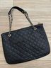 DKNY 100% Leather Solid Black Gold Tote One size - photo 8