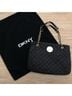 DKNY 100% Leather Solid Black Gold Tote One size - photo 3