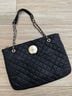 DKNY 100% Leather Solid Black Gold Tote One size - photo 7