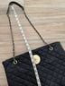 DKNY 100% Leather Solid Black Gold Tote One size - photo 12