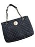 DKNY 100% Leather Solid Black Gold Tote One size - photo 1