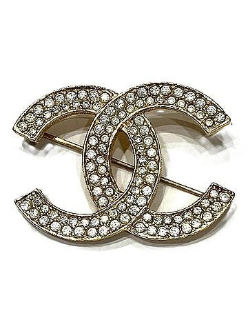 Chanel Chanel Rhinestone Coco Mark Brooch 174 - Women's Brand Accessory (view 1)