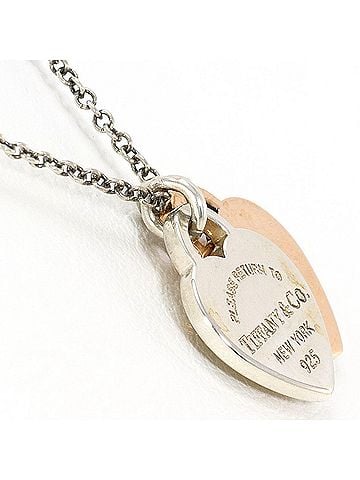 Tiffany & Co. Tiffany & Co. Return to Double Heart Silver Necklace, Total Weight 2.8g, 41cm, Like New Condition. (view 2)