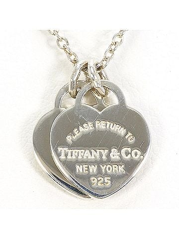 Tiffany & Co. Tiffany & Co. Double Heart Silver Necklace, Total Weight 2.9g, 40cm, Like New Condition. (view 1)
