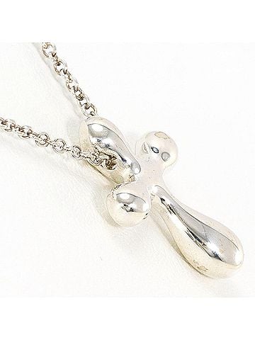 Tiffany & Co. Tiffany & Co. Small Cross Silver Necklace, Total Weight 2.6g, 41cm, Like New Condition. (view 2)