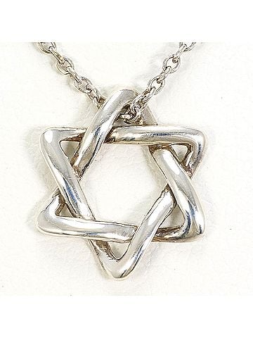 Tiffany & Co. Tiffany & Co. Star of David Silver Necklace, Total Weight 1.7g, 41cm, Like New Condition. (view 1)