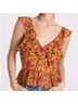 Veronica Beard Floral Orange Pink Sleeveless T-Shirt Size 14 - photo 8