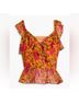 Veronica Beard Floral Orange Pink Sleeveless T-Shirt Size 14 - photo 4