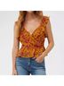 Veronica Beard Floral Orange Pink Sleeveless T-Shirt Size 14 - photo 5