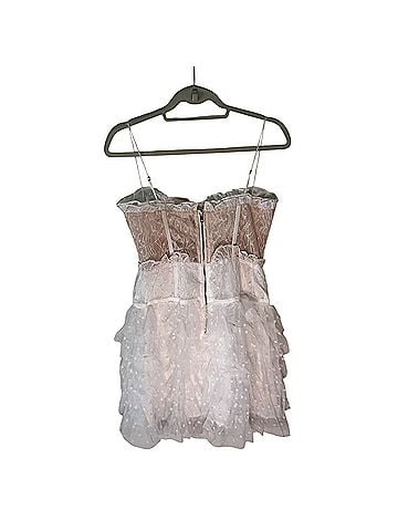 For Love & Lemons Jules Lace Ruffle Mini Cocktail Dress (view 2)