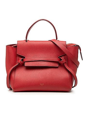 Céline Celine Belt Bag Micro Handbag Shoulder 2WAY Red Leather Women's CELINE (view 1)