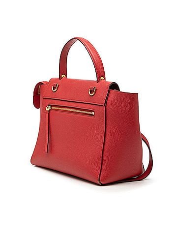 Céline Celine Belt Bag Micro Handbag Shoulder 2WAY Red Leather Women's CELINE (view 2)
