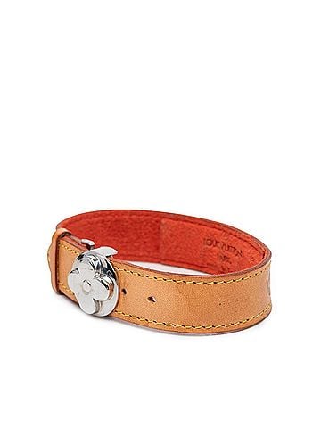 Louis Vuitton Louis Vuitton Bracelet Monogram Good Luck M64448 Brown Gold Leather Metal Women's LOUIS VUITTON (view 2)