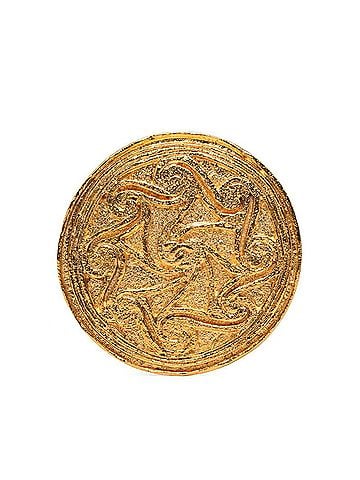 Chanel Chanel Coco Mark Round Brooch, Gold Plated, Women's. (view 1)