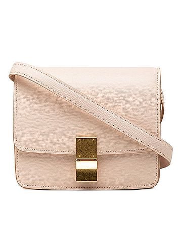 Céline Celine Classic Box Small Crossbody Shoulder Bag, Pink Beige Leather, Women's CELINE (view 1)