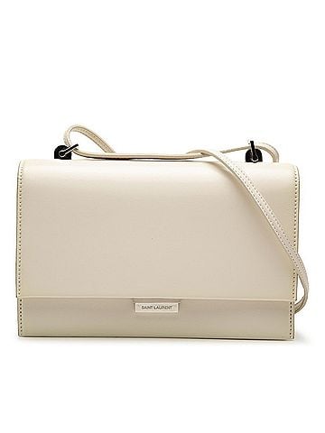 Saint Laurent Saint Laurent Crossbody Flap Shoulder Bag, White Leather, Women's SAINT LAURENT (view 1)