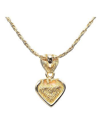 Christian Dior Christian Dior Dior CD Logo Heart Motif Necklace, Gold Plated Rhinestone, Women's. (view 2)
