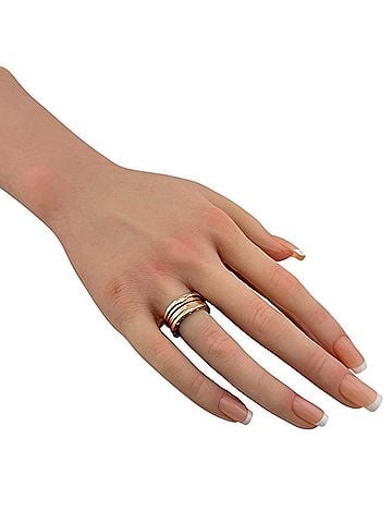 Bvlgari BVLGARI B.zero1 3-band ring, BVLGARI, 18K pink gold, women's ring. (view 2)