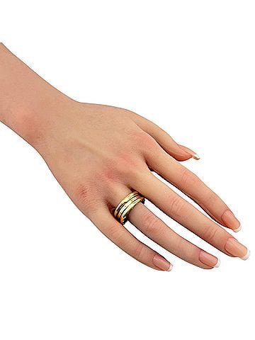 Bvlgari BVLGARI B.zero1 3-band ring, BVLGARI, 18K yellow gold, men's and women's. (view 2)