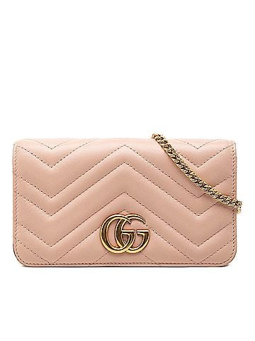 Gucci Mini GG Marmont Matelasse Calfskin Wallet On Chain (view 1)