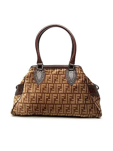 Fendi Medium Zucca Velvet Etniko Du Jour Handbag (view 1)