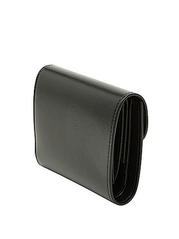 Céline Celine Triomphe Tri-fold Wallet Small Flap Black Leather Women's CELINE (view 2)