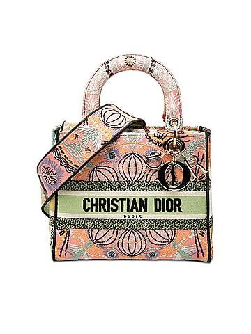 Christian Dior Christian Dior Dior LADY D-LITE Medium Handbag Shoulder Bag 2-Way Multicolor Canvas Women's (view 1)