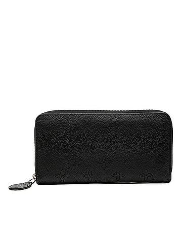 Louis Vuitton Louis Vuitton Monogram Mahina Zippy Wallet Long Wallet, Round Zipper, M61867, Black Leather, Women's LOUIS VUITTON (view 1)