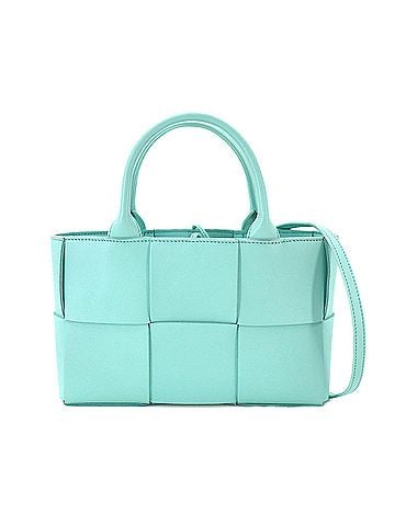 Bottega Veneta Bottega Veneta Intrecciato Mini The Arco 2-way Hand/Shoulder Handbag, Leather, Light Blue (view 1)