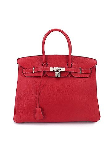 Hermès Birkin 35 Hermes Togo Rouge Vif ?I stamp Silver hardware (view 1)
