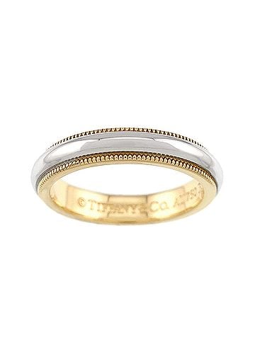 Tiffany & Co. Tiffany & Co. Milgrain Band Ring, Platinum (Pt), 18K Yellow Gold (750) (view 2)