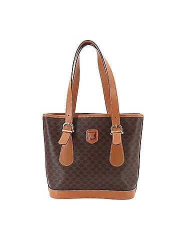 Céline Celine Macadam Handbag, Leather, Brown, Gold Hardware (view 1)