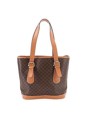 Céline Celine Macadam Handbag, Leather, Brown, Gold Hardware (view 2)