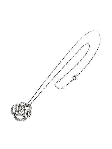 Chanel Chanel Camellia Diamond Necklace, Medium, 41cm, 18K White Gold (750), Flower Design. (view 2)