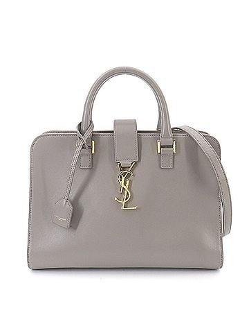 Saint Laurent Saint Laurent Cabas S 2-way Hand/Shoulder Handbag, Leather, Gray, 472469 (view 1)