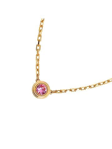 Cartier Cartier d'Amour Pink Sapphire Necklace, 41cm, 18K PG Gold 750, Diamants Légers. (view 1)