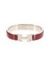 Hermès 100% Sterling Silver Red Hermes Clic H PM Bangle, Red and Silver One size - photo 1