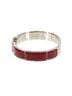 Hermès 100% Sterling Silver Red Hermes Clic H PM Bangle, Red and Silver One size - photo 3