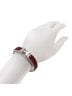Hermès 100% Sterling Silver Red Hermes Clic H PM Bangle, Red and Silver One size - photo 6