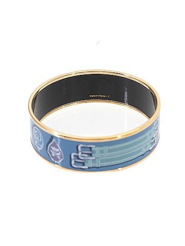Hermès Hermes HERMES Email GM Bangle Bracelet Blue Multicolor Gold (view 2)