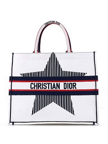 Dior Star Embroidered Book Tote Large (view 1)