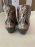 Myra Bag 100% Leather Brown Gold Ankle Boots Size 8 - photo 9