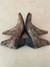 Myra Bag 100% Leather Brown Gold Ankle Boots Size 8 - photo 6