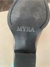 Myra Bag 100% Leather Brown Gold Ankle Boots Size 8 - photo 8