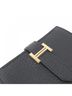 Hermès 100% Leather Black Gold Hermes Bearn Mini 039795CC Wallet One size - photo 3