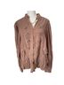 Free People 53% Linen 47% Viscose 100% Viscose Pink Tan Jacket Size M - photo 1