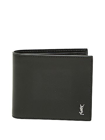 Saint Laurent Saint Laurent Tiny Cassandra YSL Logo Bi-fold Wallet, Black Leather, Women's SAINT LAURENT (view 1)