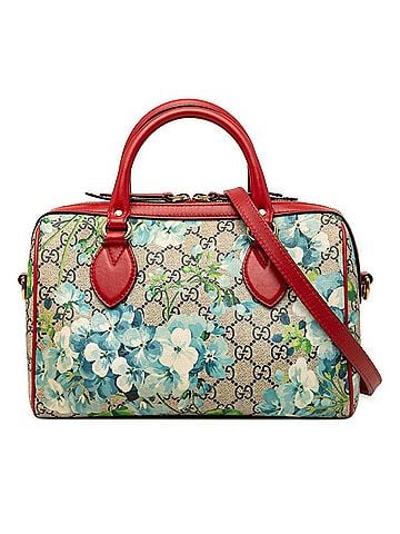 Gucci Gucci GG Blooms Flower Small Boston Bag Shoulder 2WAY 409529 Beige Blue Red Leather Women's GUCCI (view 1)