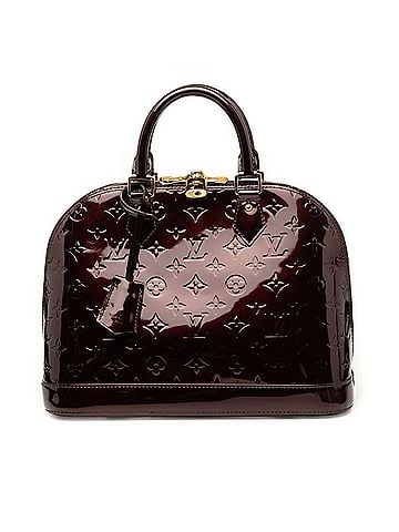 Louis Vuitton Louis Vuitton Monogram Vernis Alma PM Handbag M91691 Wine Red Rouge Fauviste Patent Leather Women's LOUIS VUITTON (view 1)