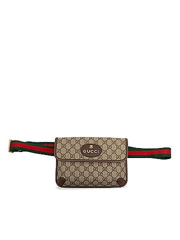 Gucci Gucci GG Supreme Tiger Head Body Bag/Waist Bag 493930 Beige Brown Leather Women's GUCCI (view 1)